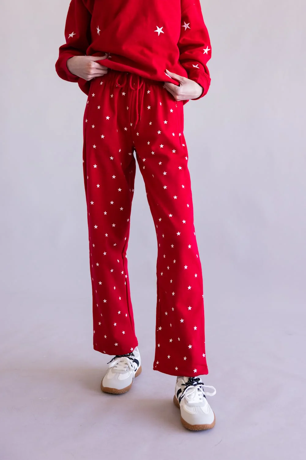 Reflex Star Embroidered Straight Leg Pants for Women - Image 2