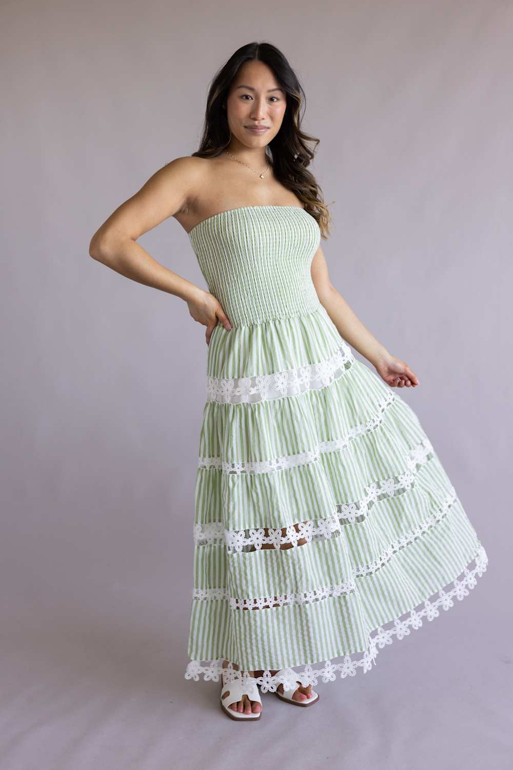 Strut & Bolt Eyelet Lace Strapless Dress for Women - Image 12