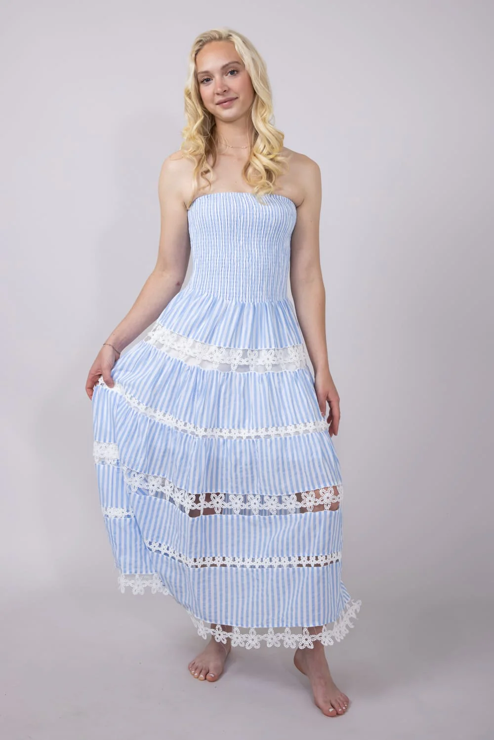 Strut & Bolt Eyelet Lace Strapless Dress for Women - Image 15