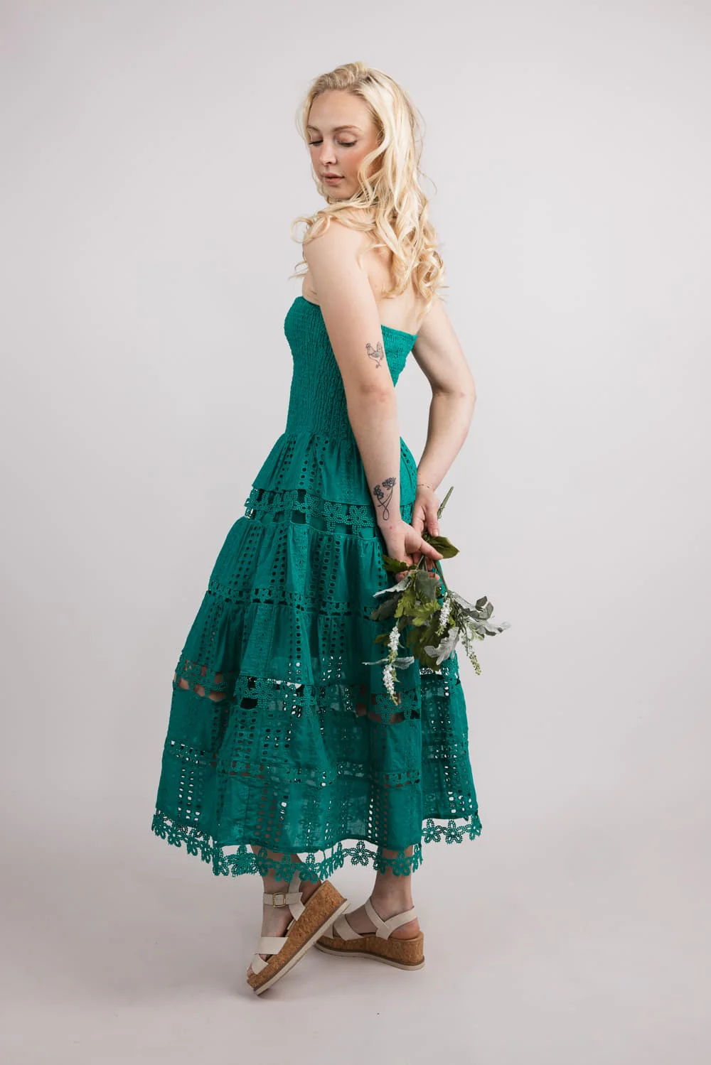 Strut & Bolt Eyelet Lace Strapless Dress for Women - Image 16