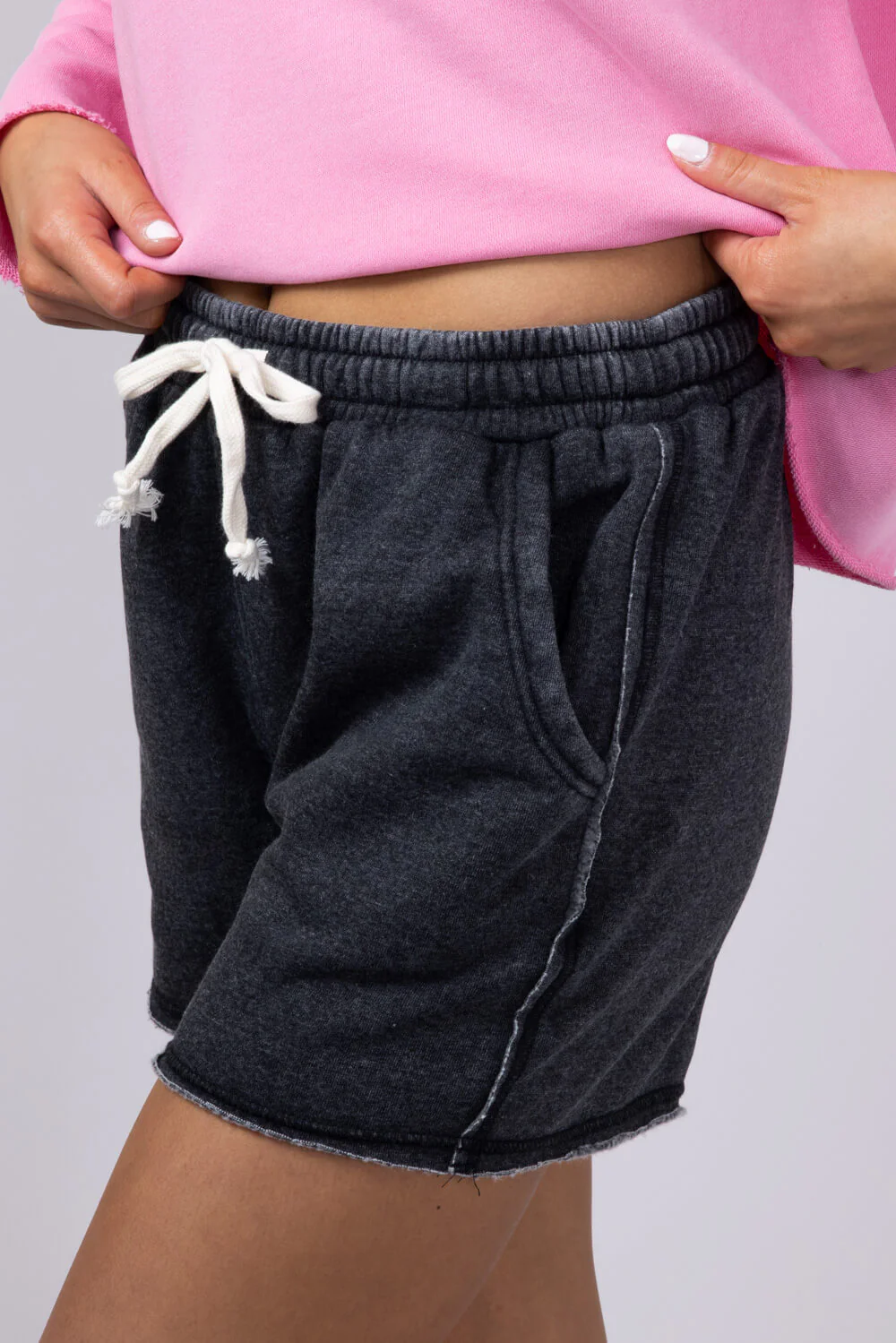 Super Soft Lounge Shorts for Women in Black | DZ24C274-BLACK - Image 5