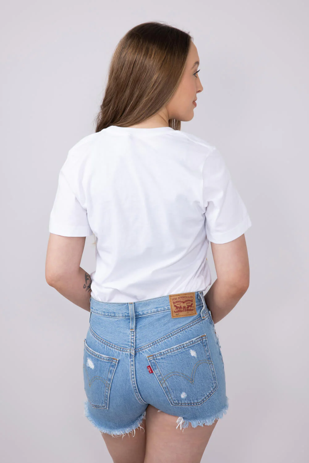 Teddy Bear Bow Graphic T-Shirt for Women in White | 32783X-TS-WHITE - Image 2