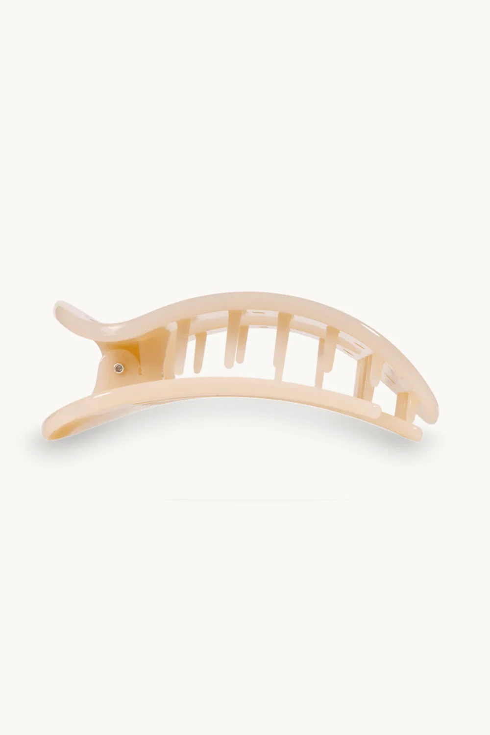 Teleties Large Flat Round Clip in Beige | TT-FCL01-003 - Image 3