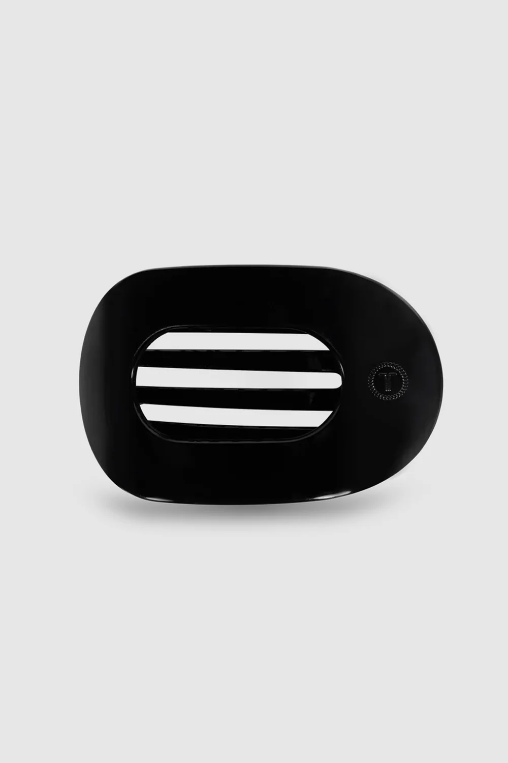 Teleties Large Flat Round Clip in Jet Black | TT-FCL01-002 - Image 2