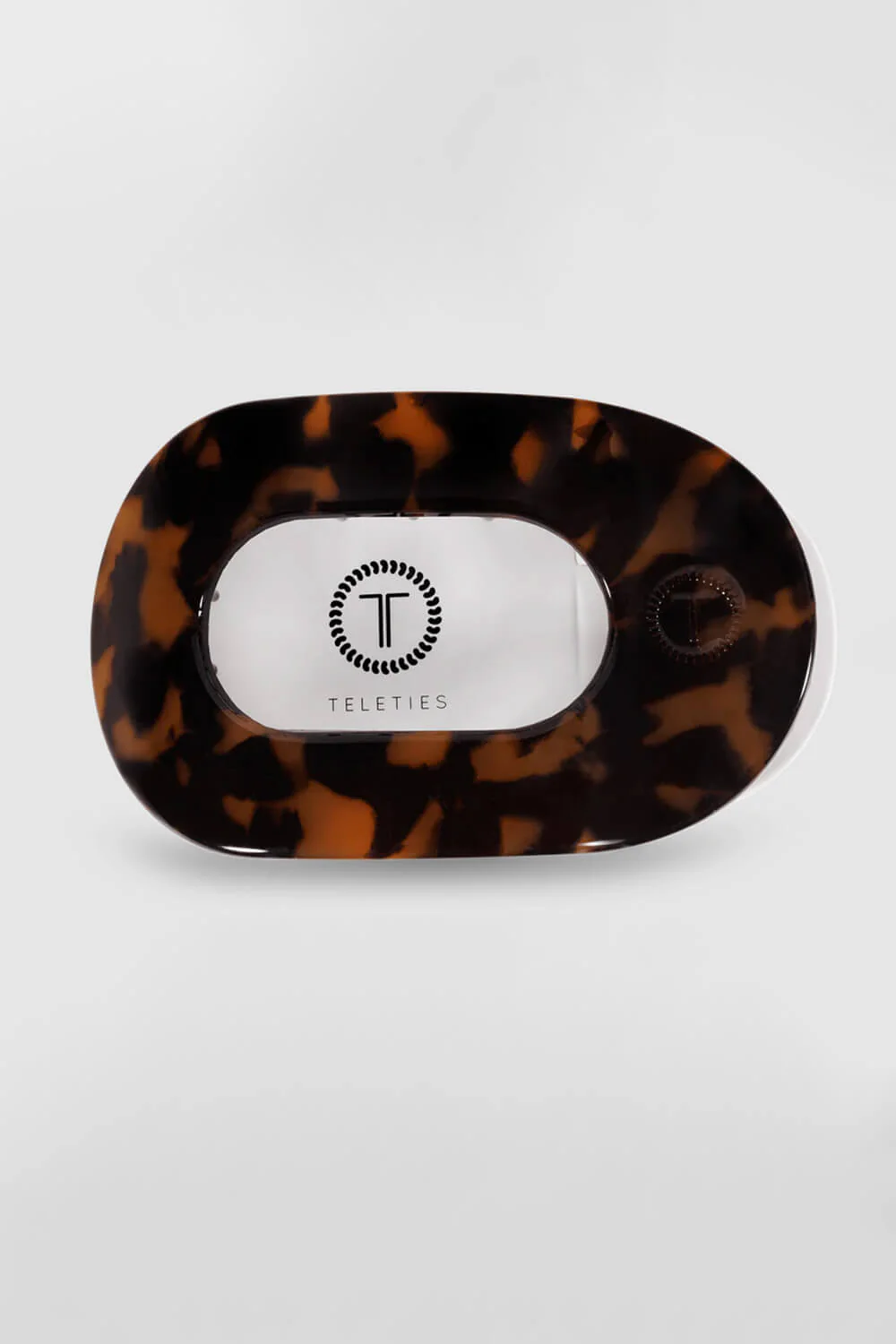 Teleties Large Flat Round Clip in Tortoise | TT-FCL01-001 - Image 2
