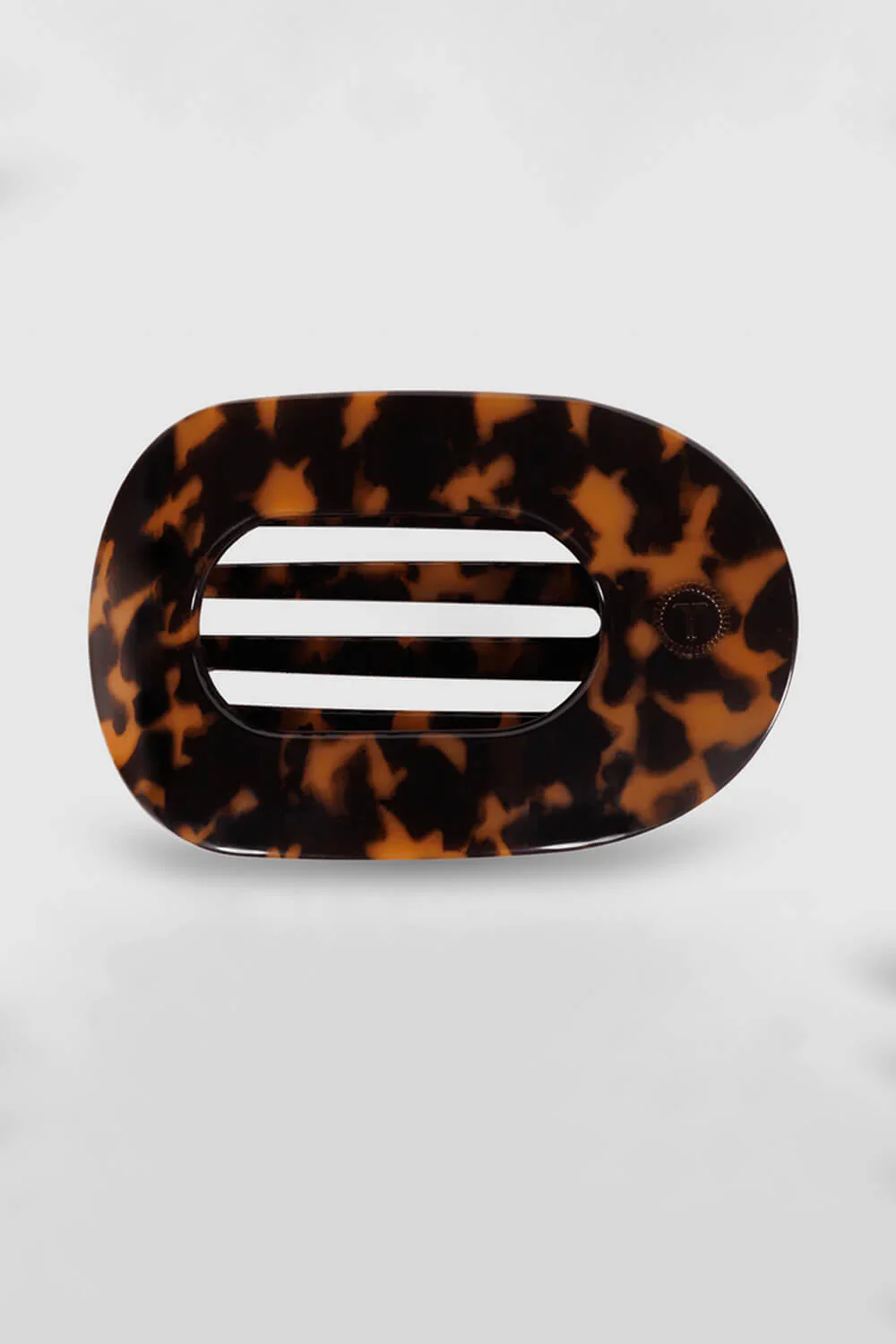 Teleties Large Flat Round Clip in Tortoise | TT-FCL01-001 - Image 3