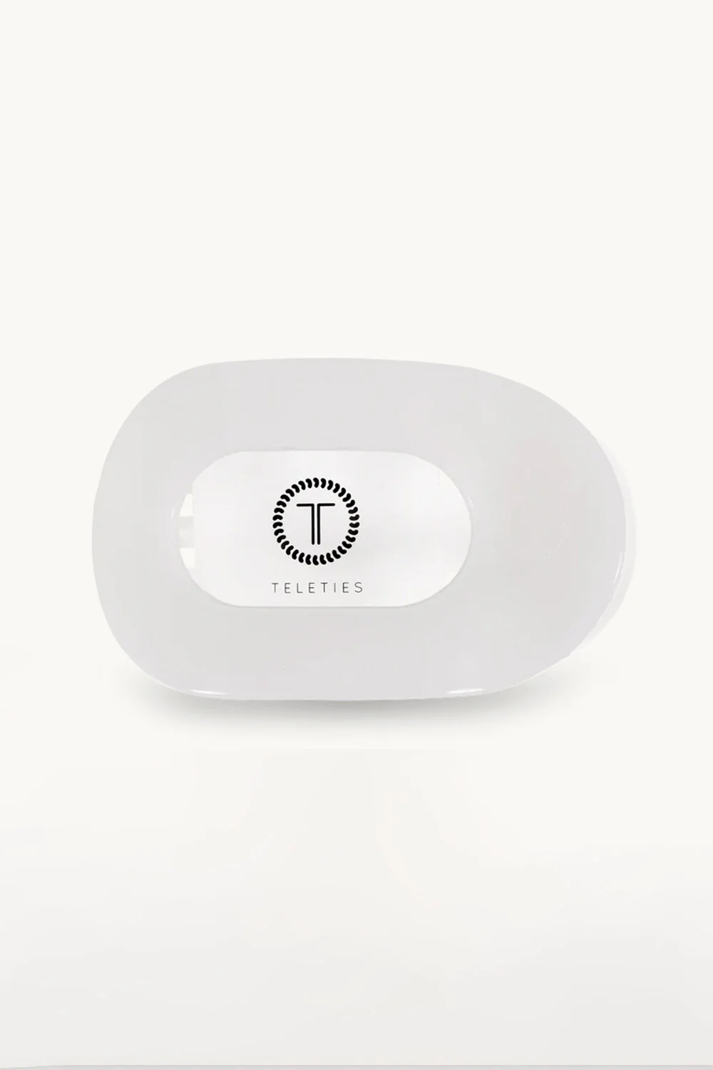 Teleties Large Flat Round Clip in White | TT-FCL01-004 - Image 2
