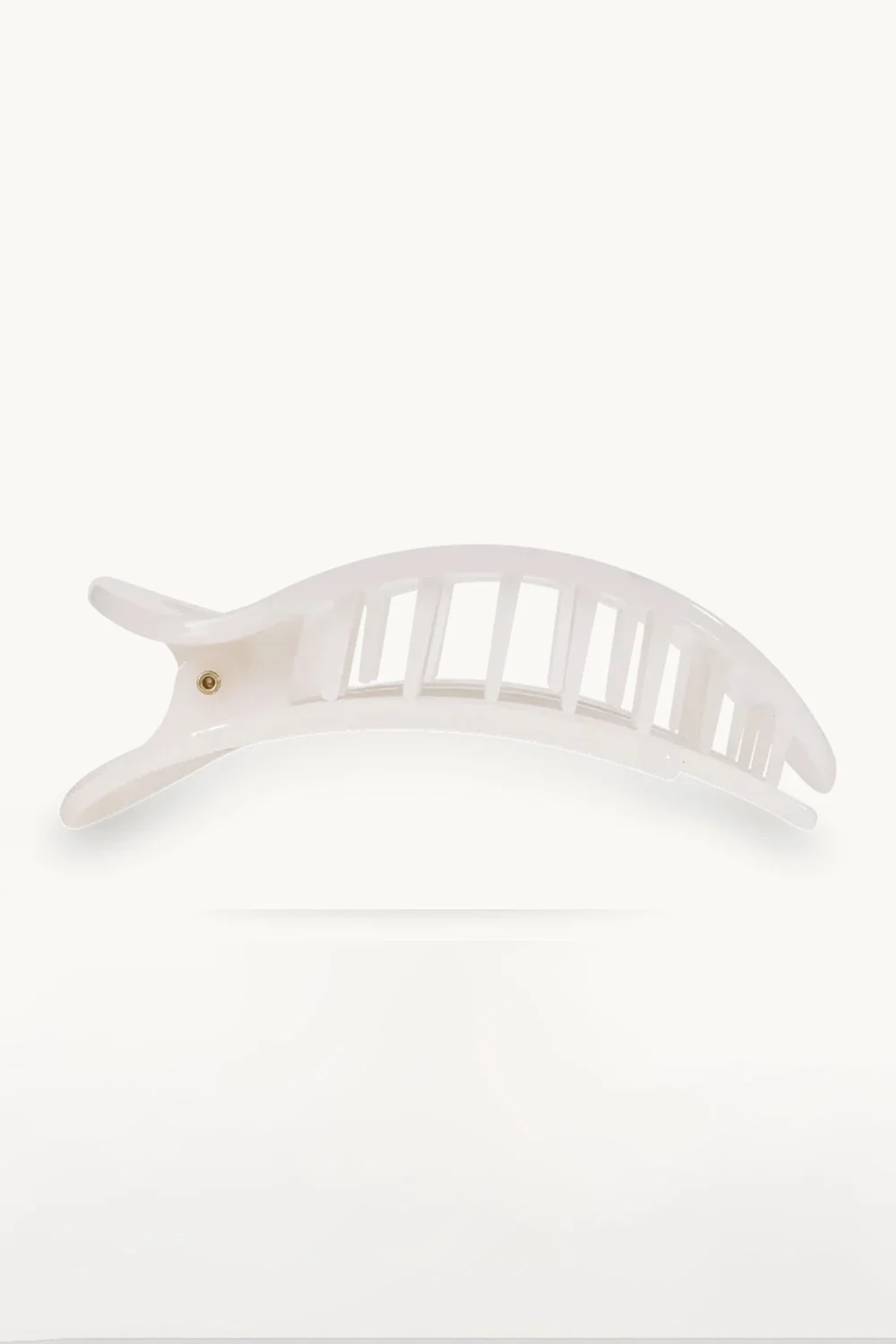 Teleties Large Flat Round Clip in White | TT-FCL01-004 - Image 3