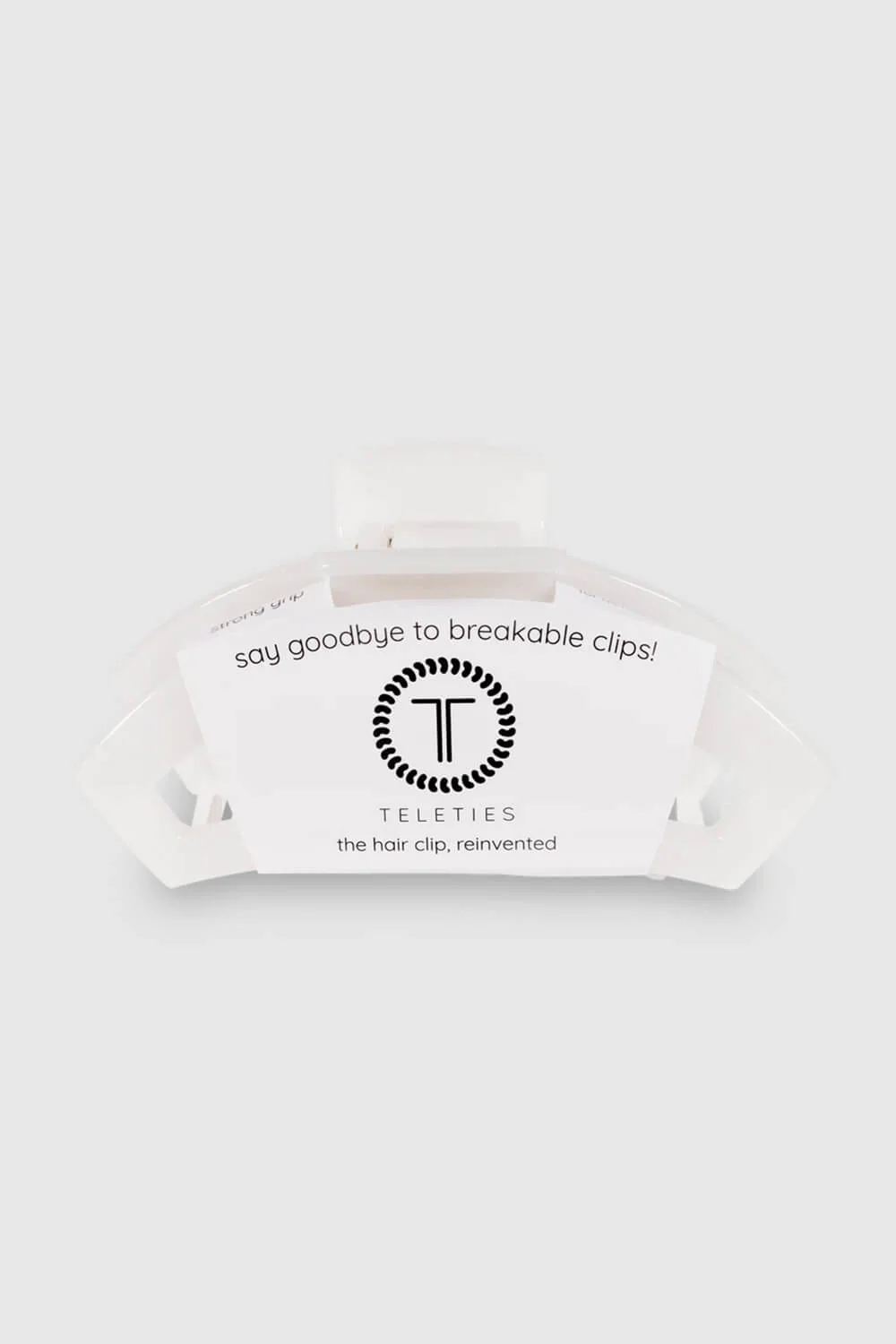 Teleties Large Open Claw Hair Clip in White | TT-CL02-004 - Image 4