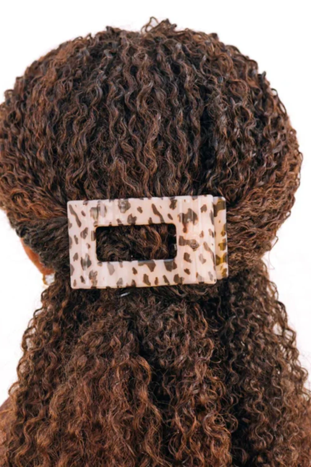 Teleties Medium Flat Rectangle Hair Clip in Blonde Tortoise | TT-FCM03-023 - Image 2