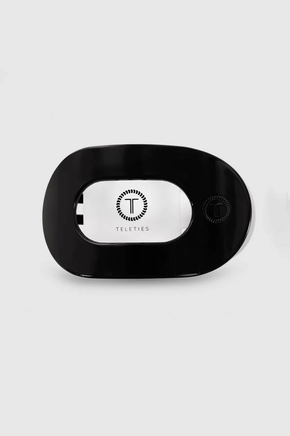 Teleties Medium Flat Round Hair Clip in Black | TT-FCM01-002 - Image 2