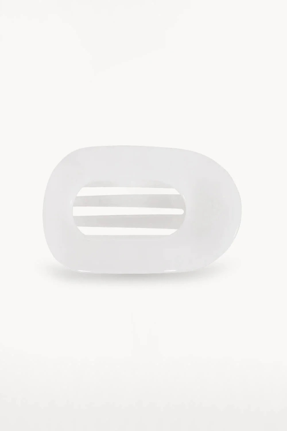 Teleties Medium Flat Round Hair Clip in White | TT-FCM01-004 - Image 2