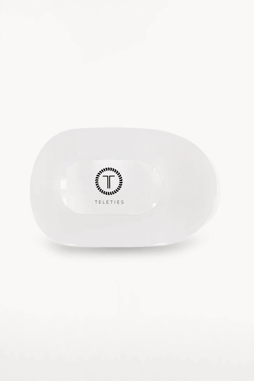 Teleties Medium Flat Round Hair Clip in White | TT-FCM01-004 - Image 3