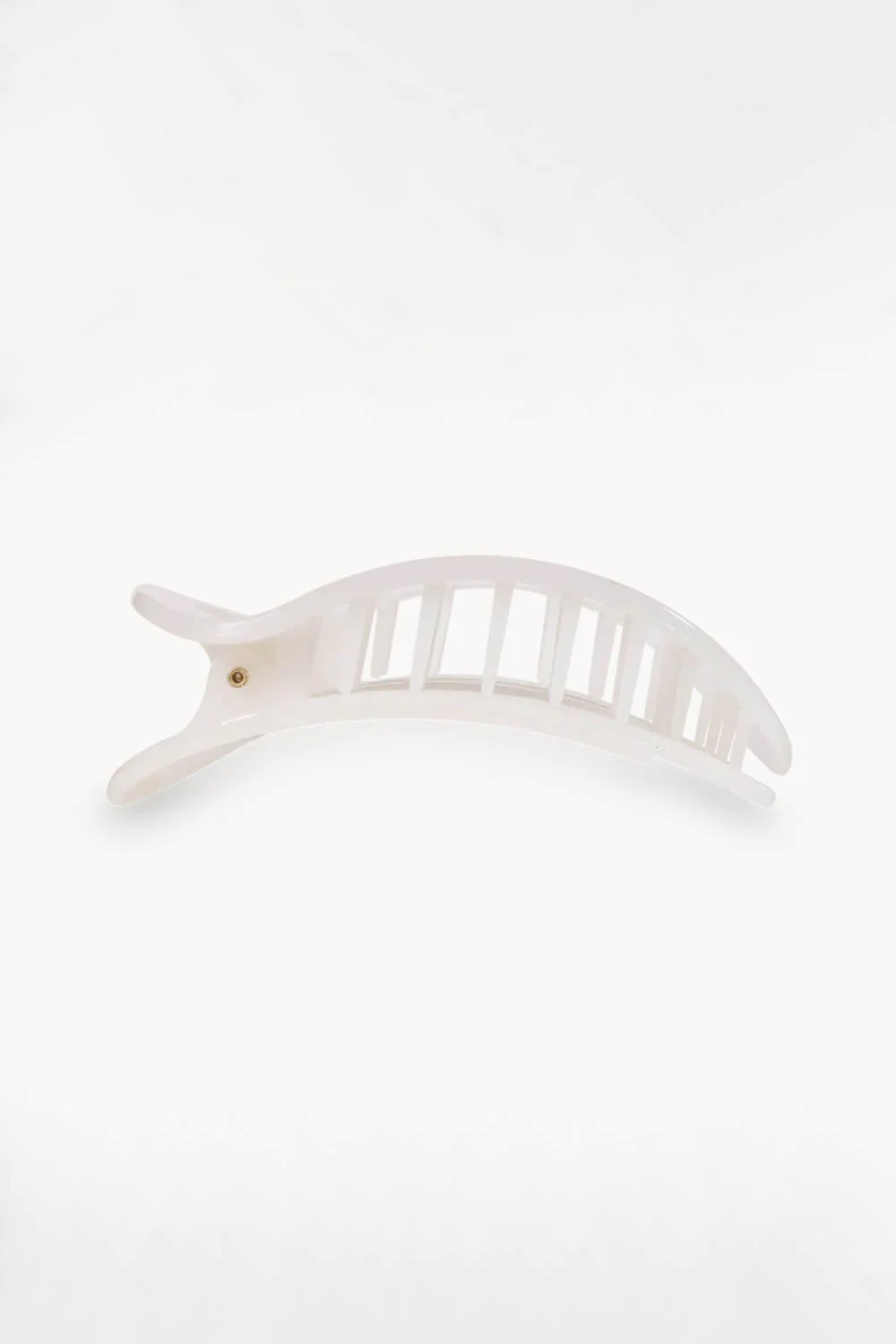 Teleties Medium Flat Round Hair Clip in White | TT-FCM01-004 - Image 4