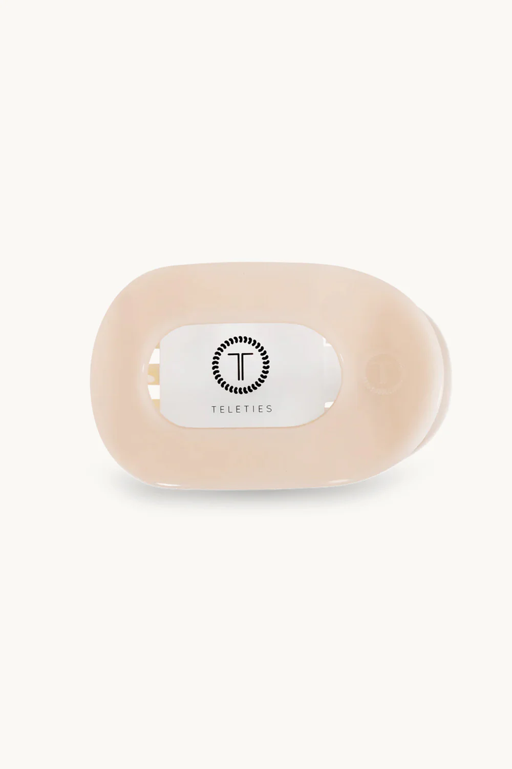 Teleties Medium Flat Round Hair Clip in Beige | TT-FCM01-003 - Image 2