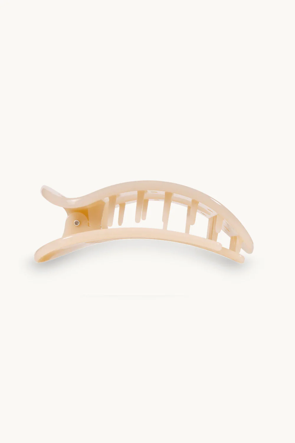 Teleties Medium Flat Round Hair Clip in Beige | TT-FCM01-003 - Image 3