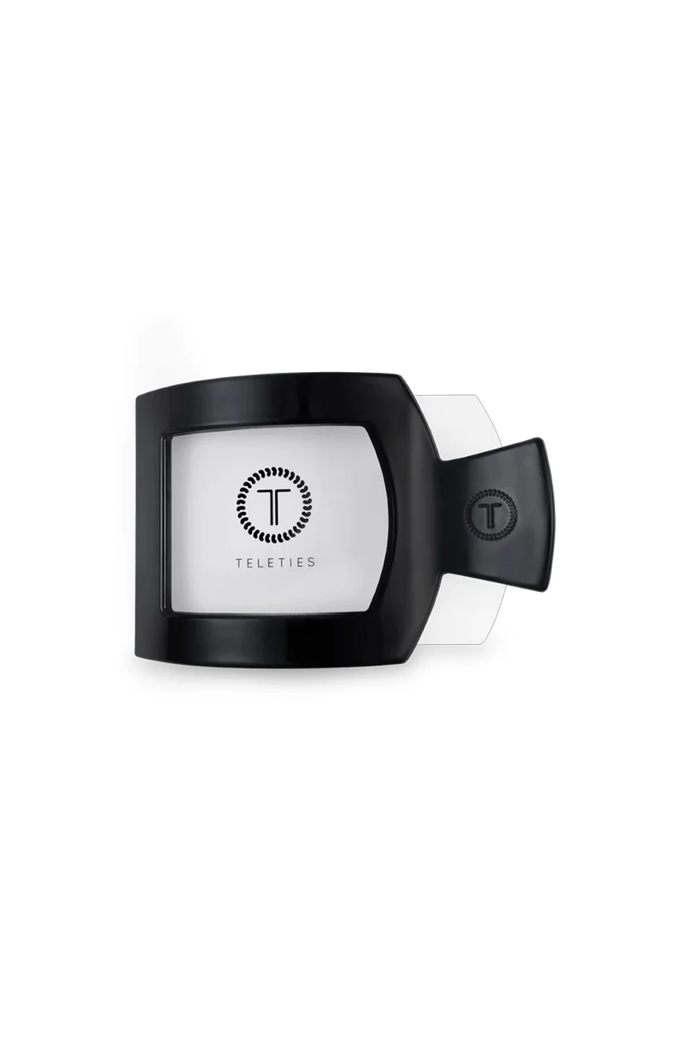 Teleties Medium Flat Square Hair Clip in Black | TT-FCM02-002 - Image 3