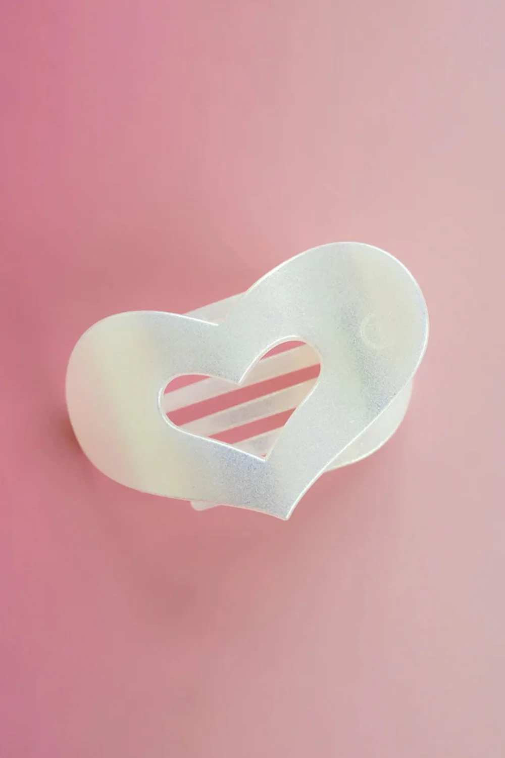 Teleties Medium Heart Flat Clip in Mother of Pearl | TT-CCHEART-003 - Image 5