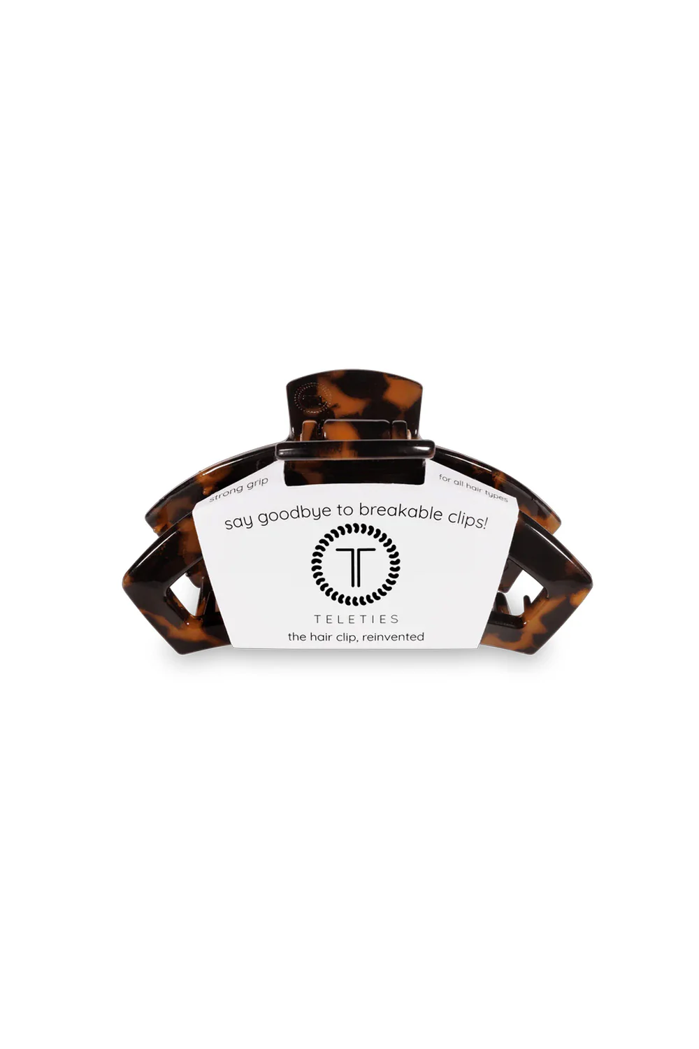 Teleties Medium Open Claw Hair Clip in Tortoise Brown | TT-CM02-001 - Image 3