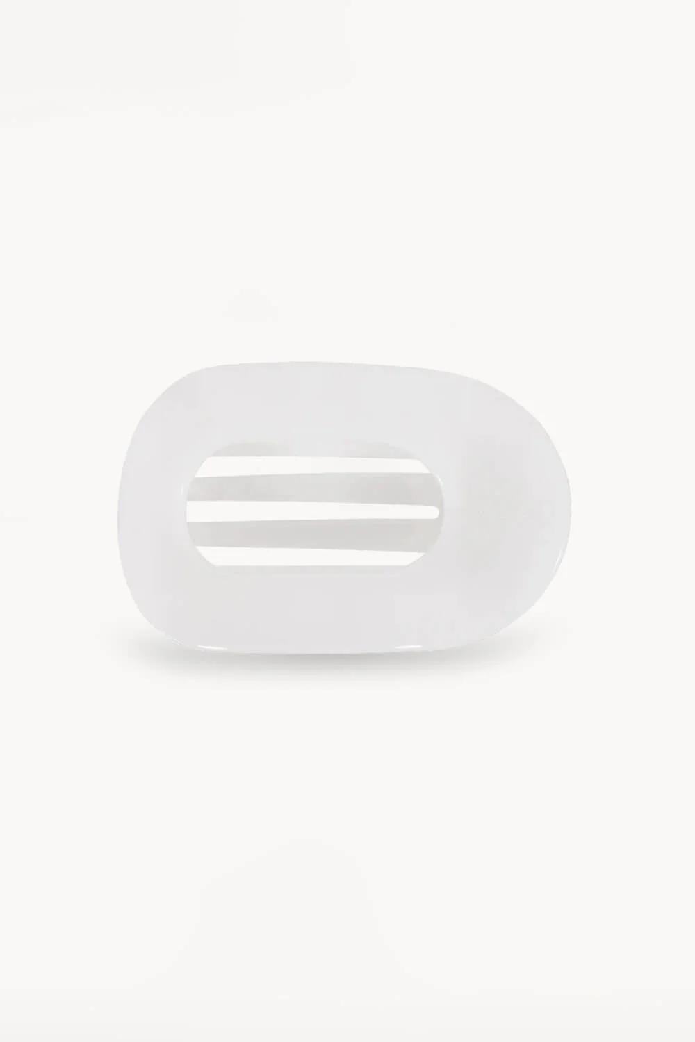 Teleties Small Flat Round Hair Clip in White | TT-FCS01-004 - Image 2