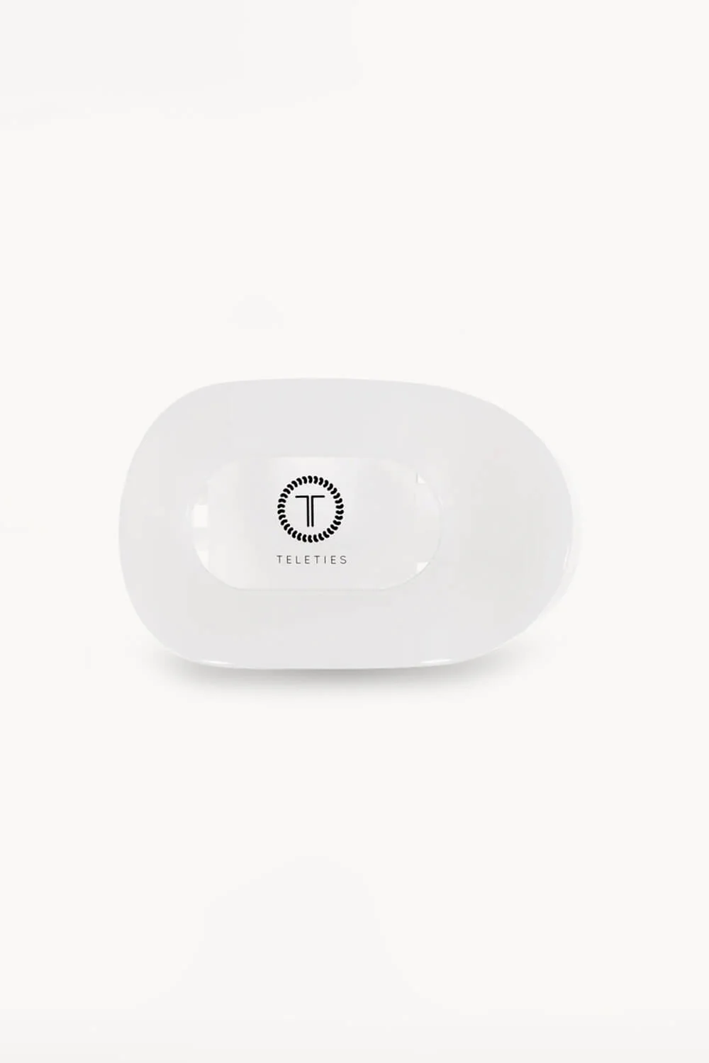 Teleties Small Flat Round Hair Clip in White | TT-FCS01-004 - Image 3