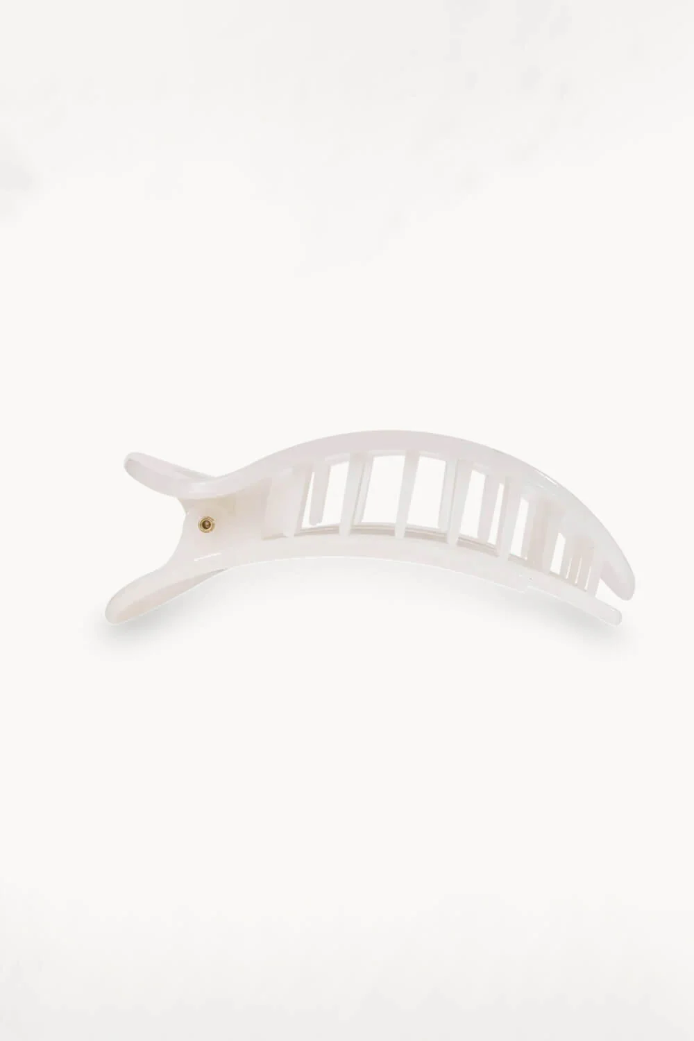Teleties Small Flat Round Hair Clip in White | TT-FCS01-004 - Image 4