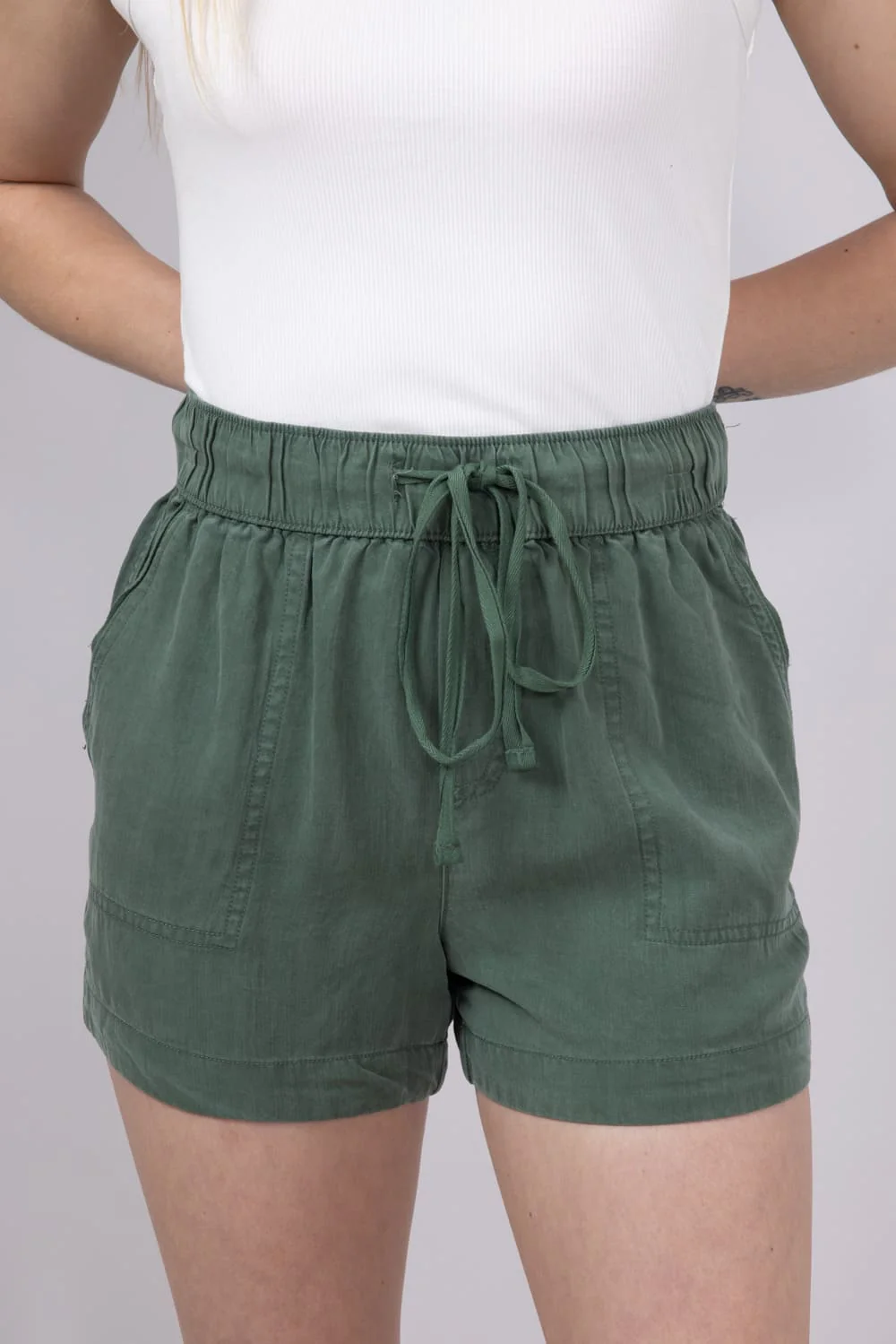 Tencel Drawstring Shorts for Women - Image 2