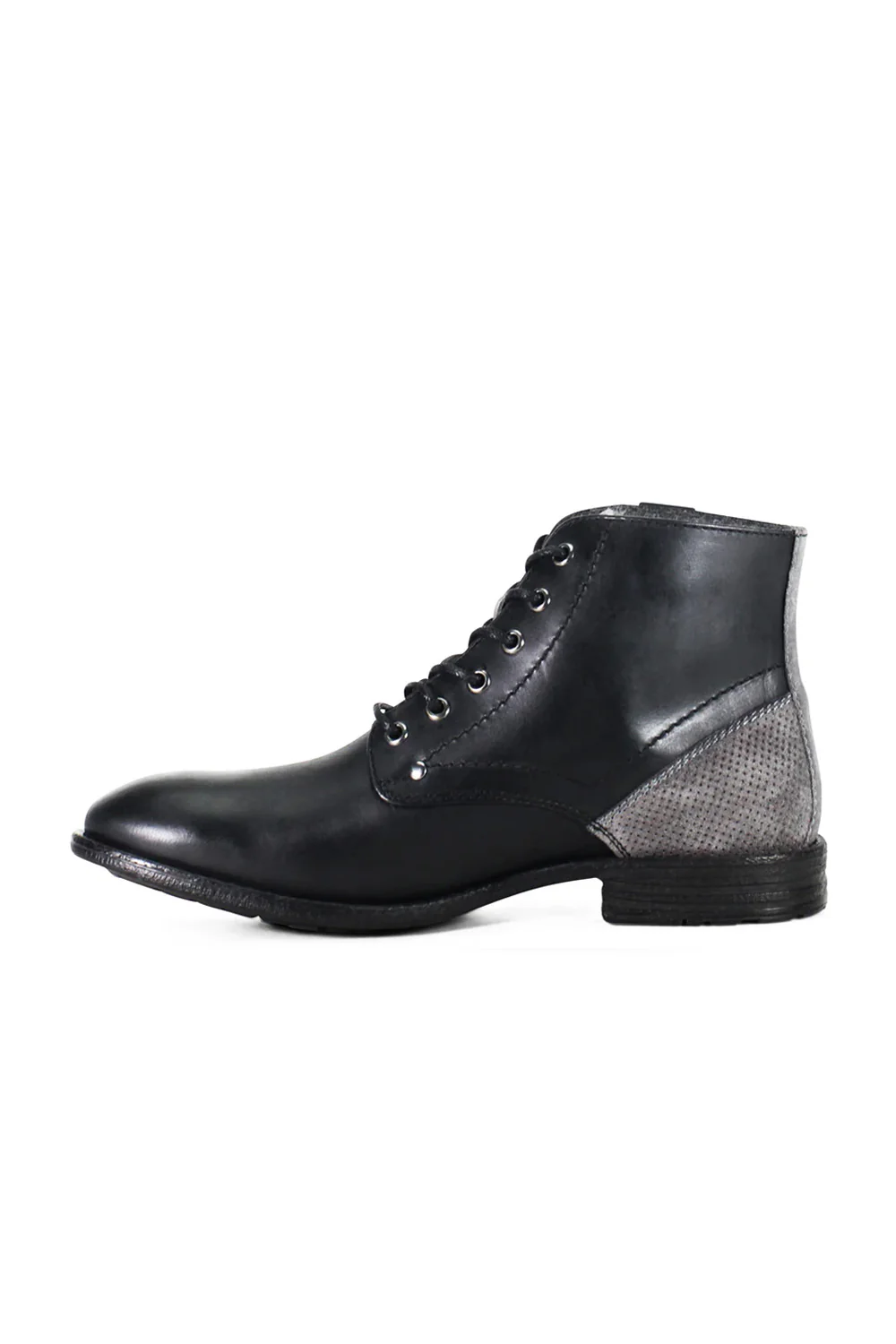 Testosterone Fight Song Lace Up Boots for Men in Black | T93450-BLACK - Image 2