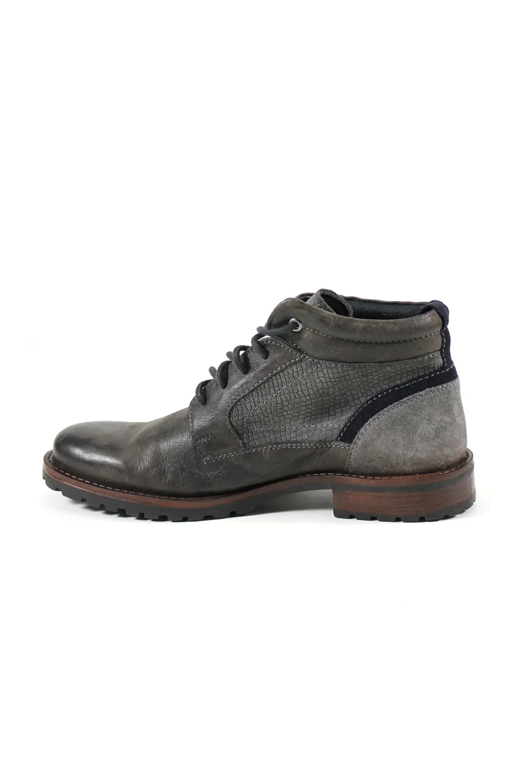 Testosterone Flip Under Lace Up Boots for Men in Gray | T90125-GREY - Image 2