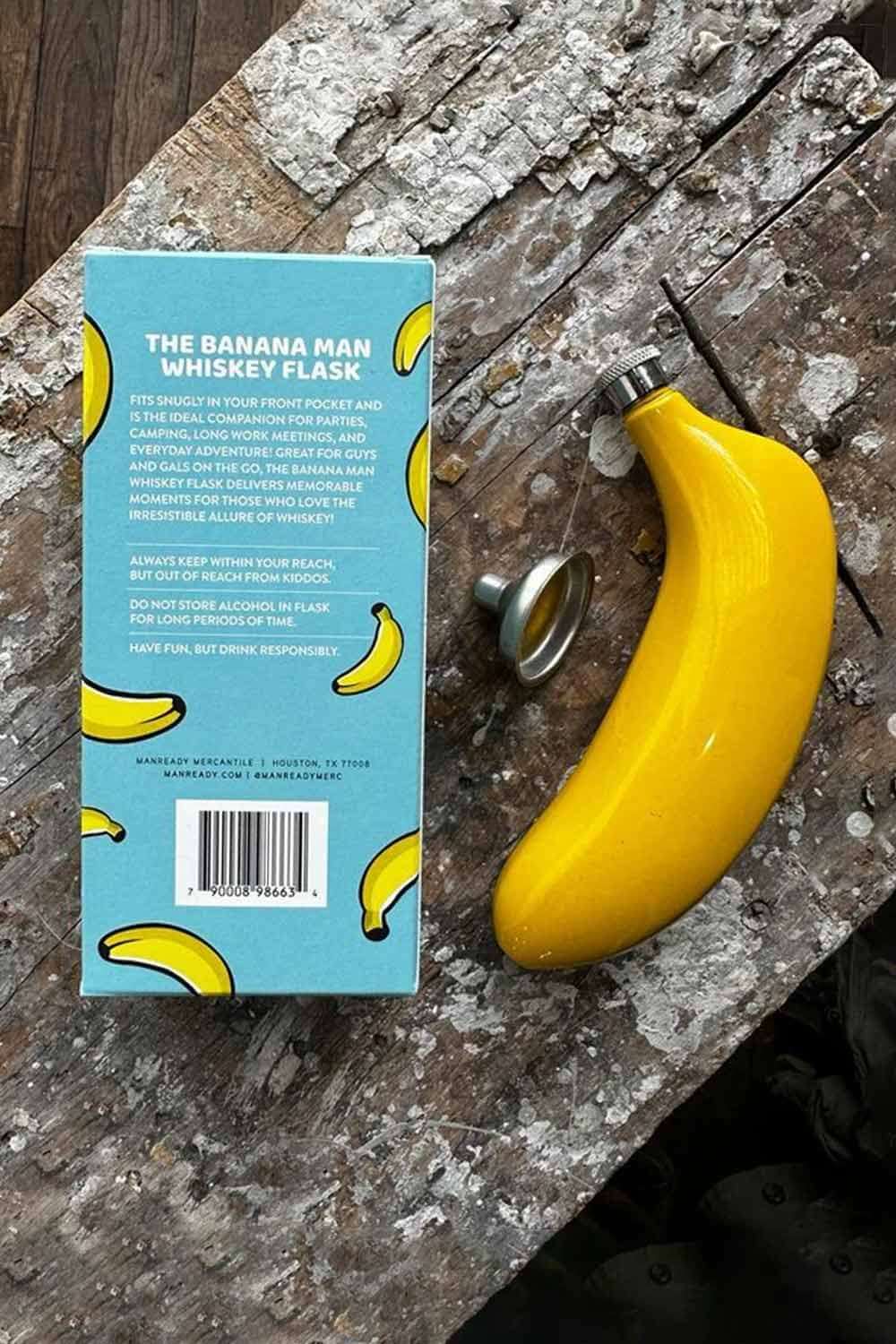 The Banana Man 5 oz Flask in Yellow | MM-BRWR-BNNMN - Image 3