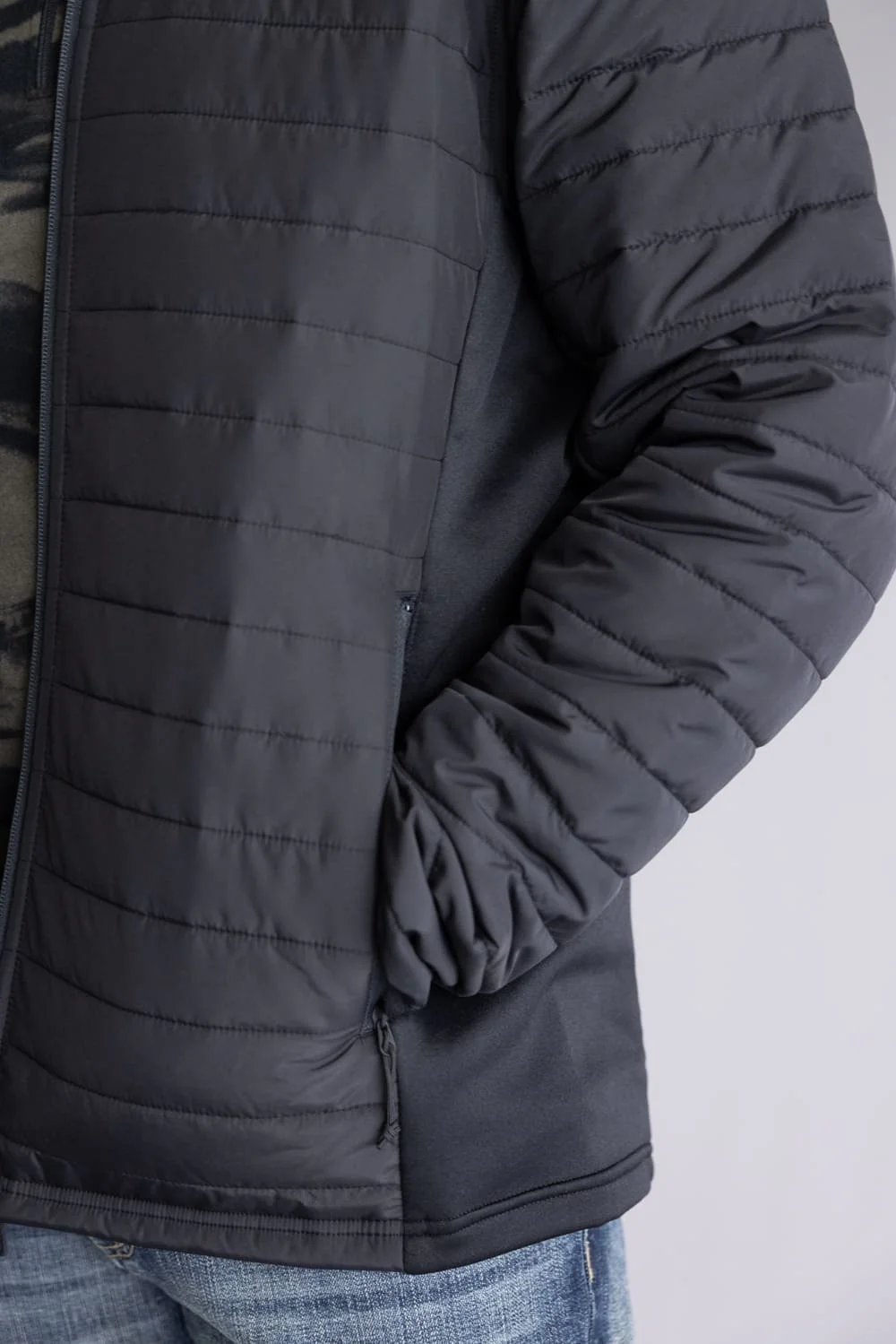 The North Face Canyonlands Hybrid Full Zip Jacket for Men in Black | NF0A7UJK-4H0 BLACK - Image 6