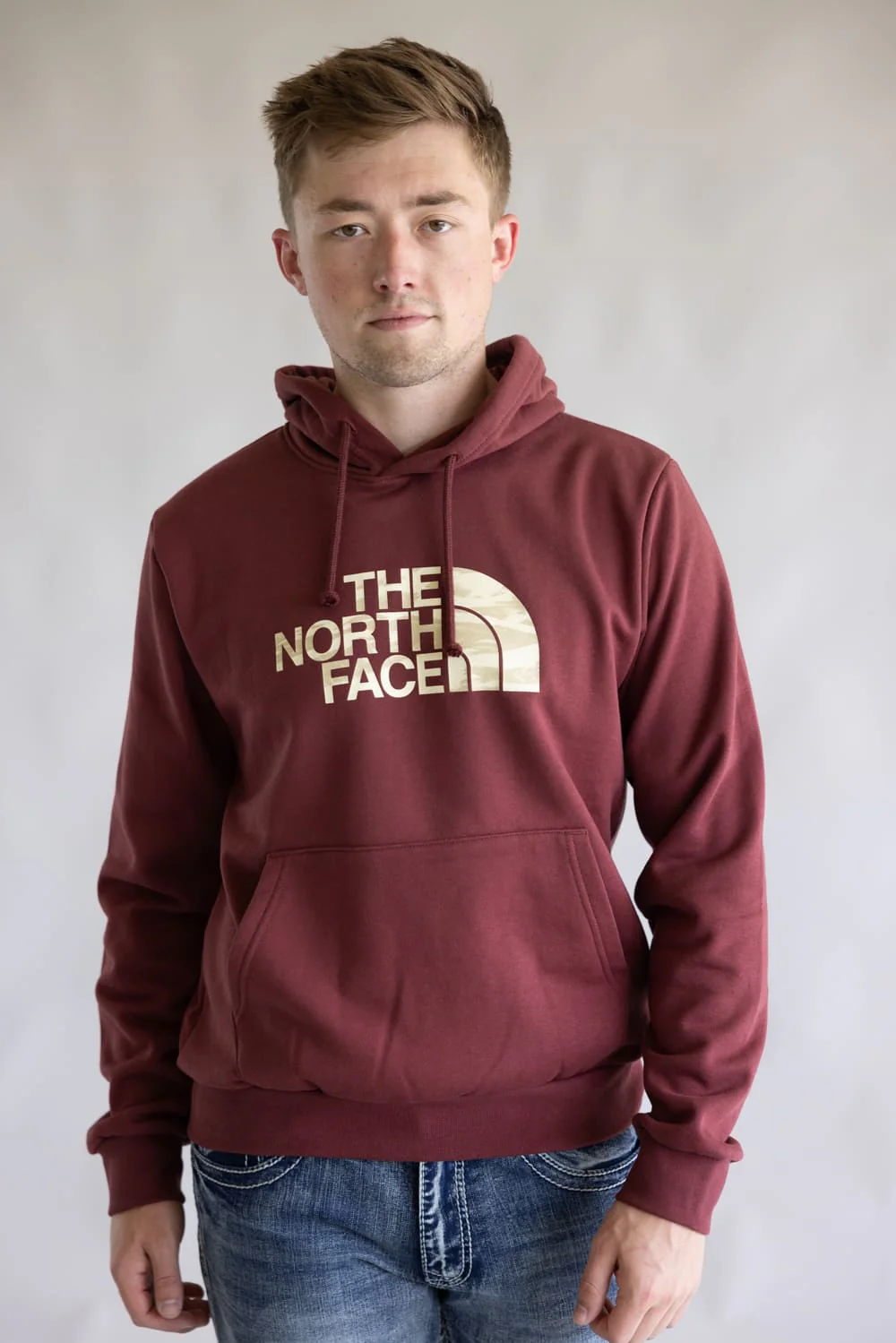 The North Face Edge Of Light Half Dome Hoodie for Men in Red | NF0A8EVU-0VO DKRED - Image 2