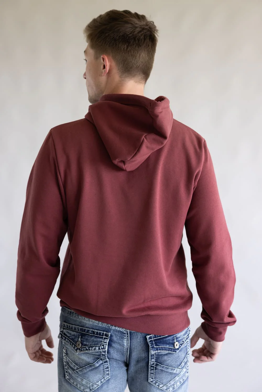 The North Face Edge Of Light Half Dome Hoodie for Men in Red | NF0A8EVU-0VO DKRED - Image 4