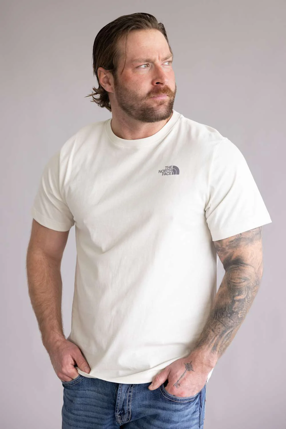The North Face Escape The City Tee for Men in White Dune | NF0A8GMK-QLI WHITE - Image 2