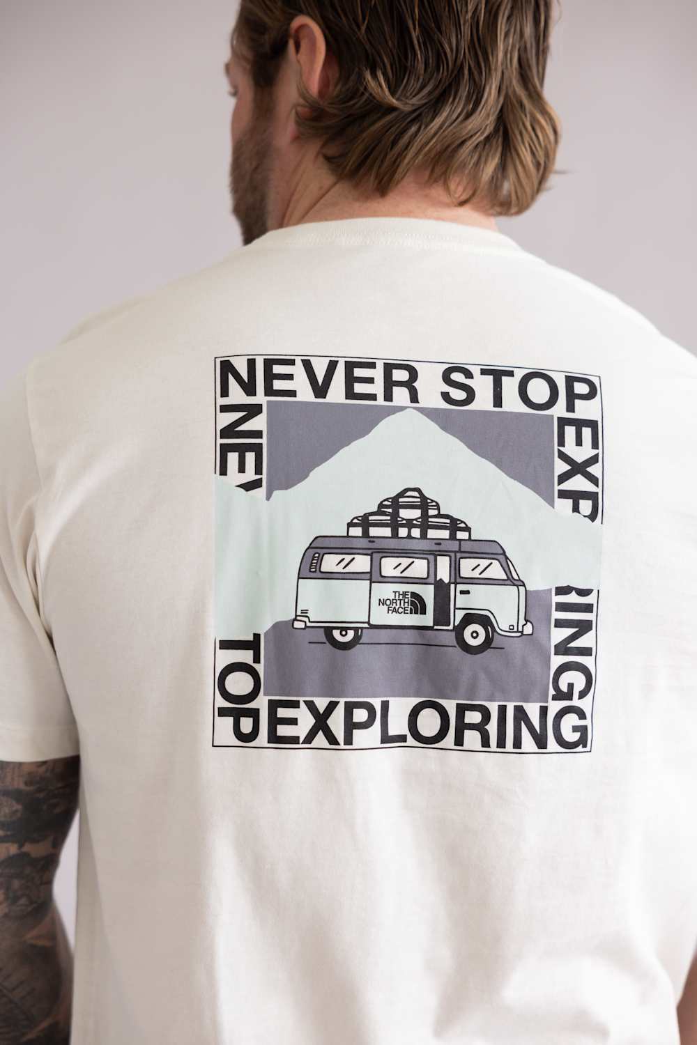 The North Face Escape The City Tee for Men in White Dune | NF0A8GMK-QLI WHITE - Image 3