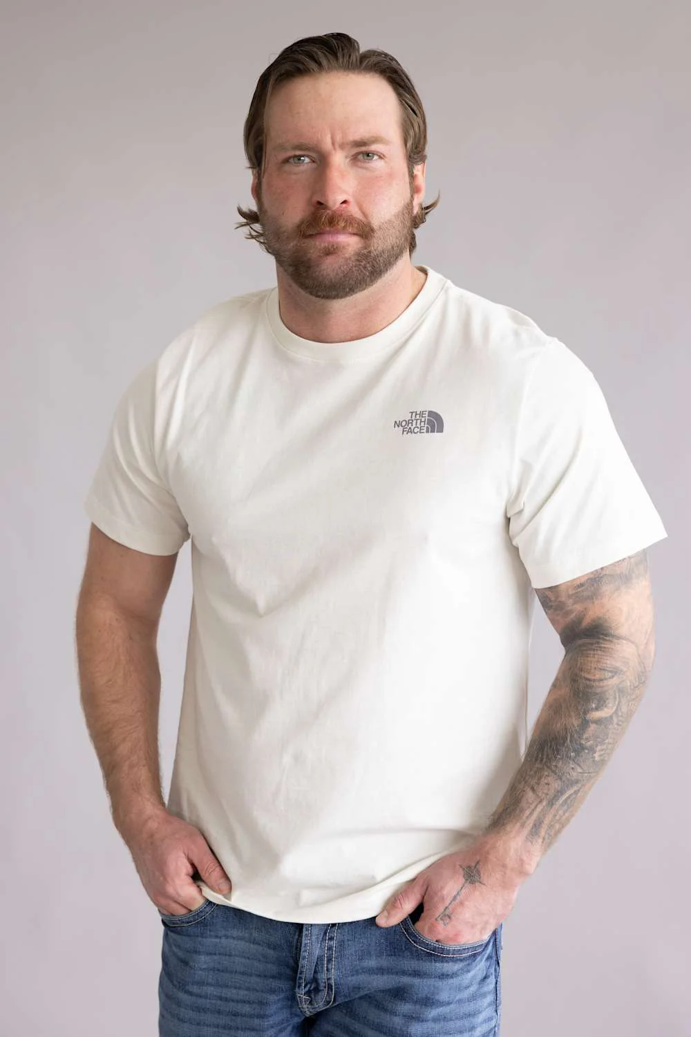 The North Face Escape The City Tee for Men in White Dune | NF0A8GMK-QLI WHITE - Image 5