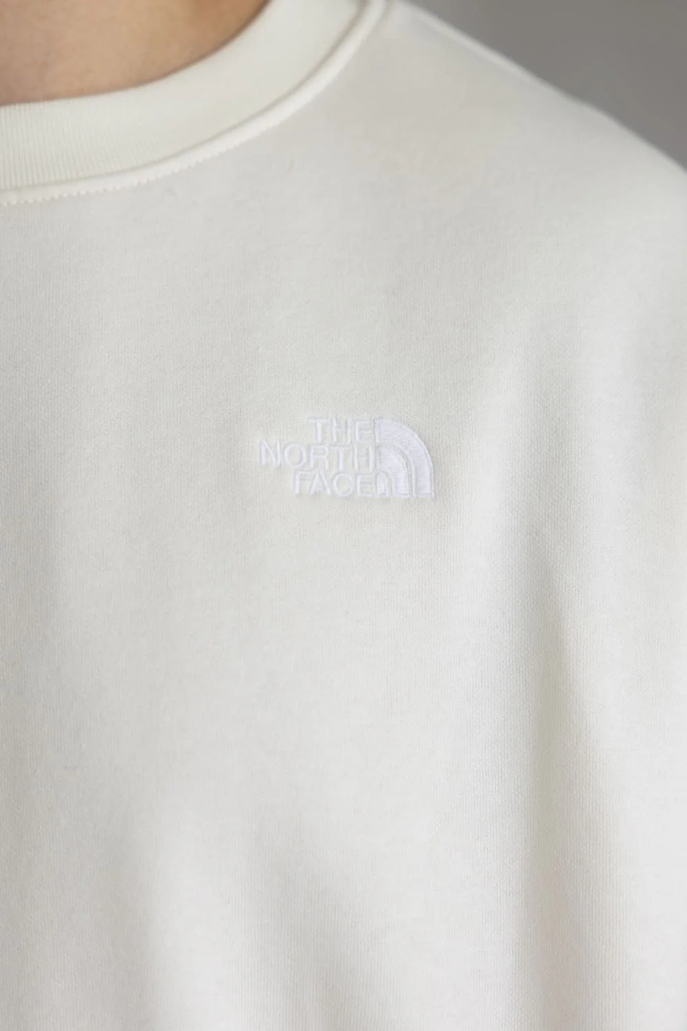 The North Face Evolution Crew Oversized Sweatshirt for Men in White | NF0A8FKR-QLI - Image 3