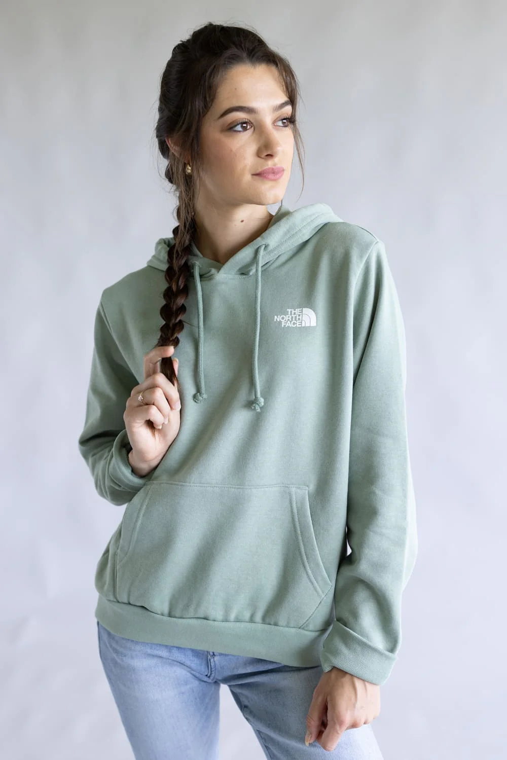 The North Face Evolution Floral Box Hoodie for Women in Slate Moss | NF0A8FQ4-BQ1 - Image 2