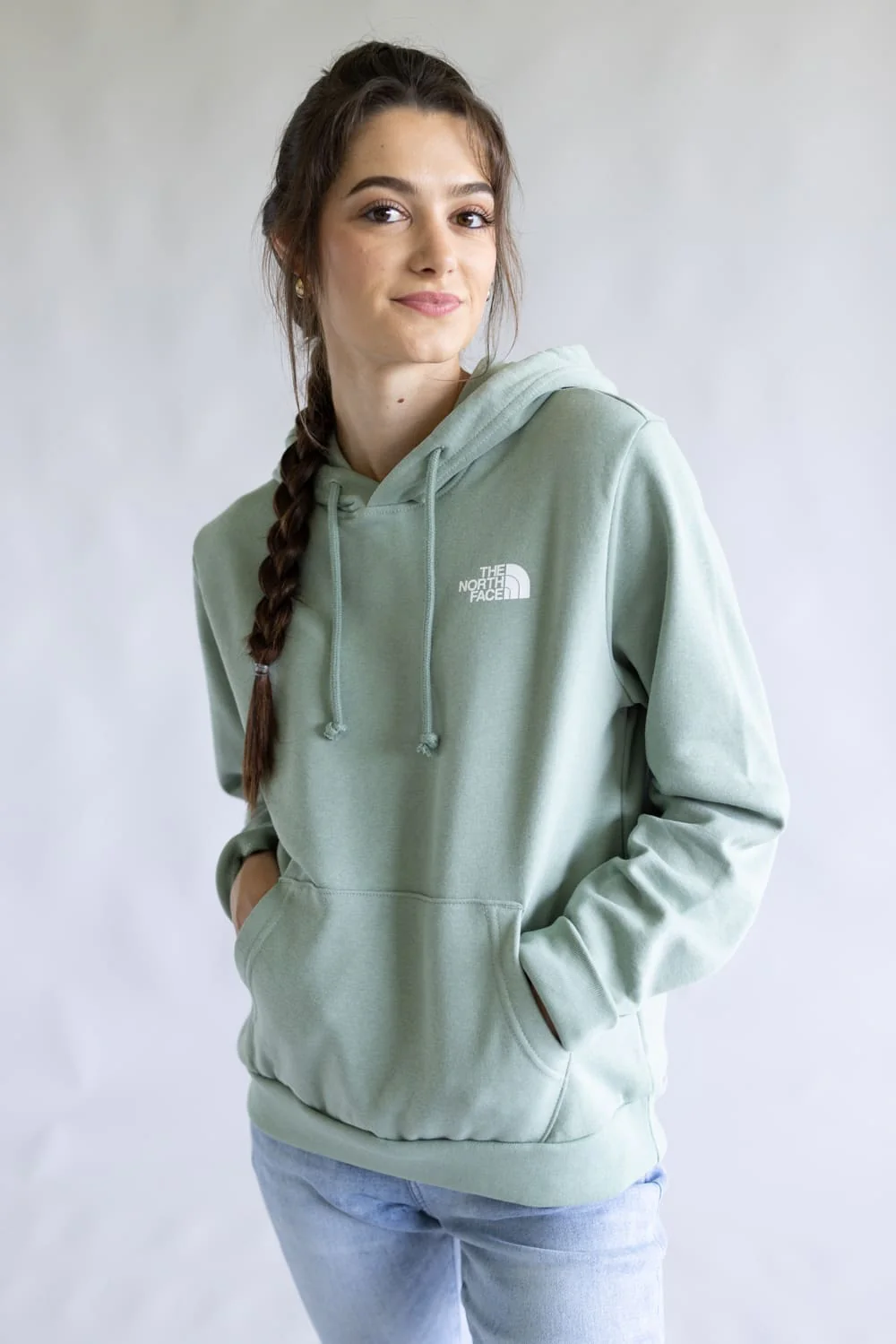 The North Face Evolution Floral Box Hoodie for Women in Slate Moss | NF0A8FQ4-BQ1 - Image 4
