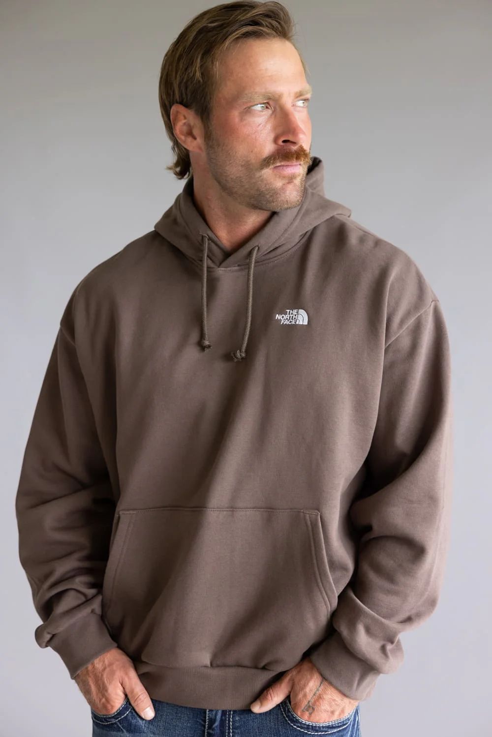The North Face Evolution Oversized Hoodie for Men in Brown | NF0A8FKQ-101 - Image 5