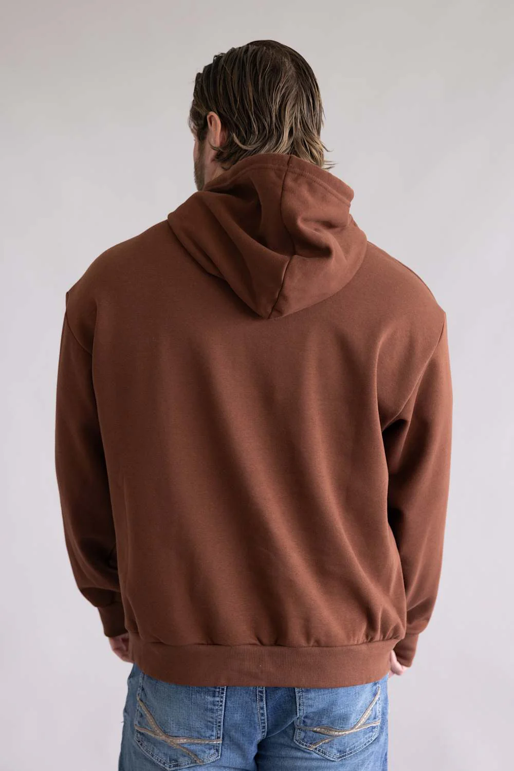 The North Face Evolution Oversized Hoodie for Men in Ember Soil | NF0A8FKQ-G5L SOIL - Image 3