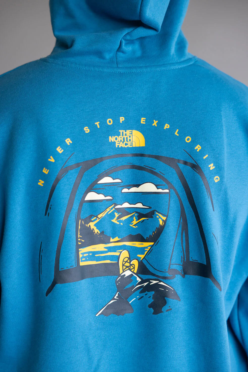 The North Face Evolution Tent Hoodie for Men in Dusk Blue | NF0A8F1Q-BOM BLUE - Image 3
