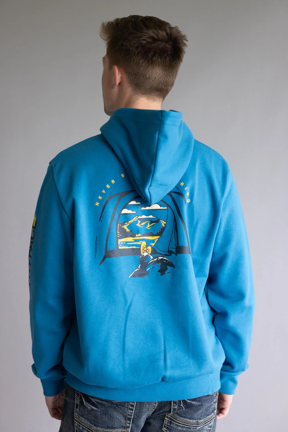 The North Face Evolution Tent Hoodie for Men in Dusk Blue | NF0A8F1Q-BOM BLUE - Image 6