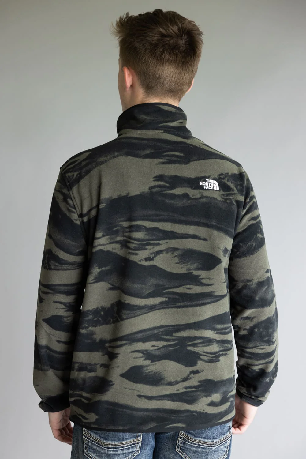 The North Face Glacier Freeze Quarter Zip for Men in Taupe Green | NF0A8D0W-D4O GREEN - Image 2
