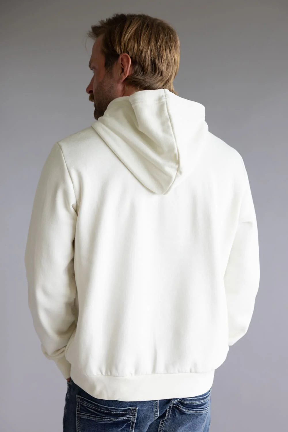 The North Face Half Dome Hoodie for Men in White Dune | NF0A8CWR-QLI - Image 4