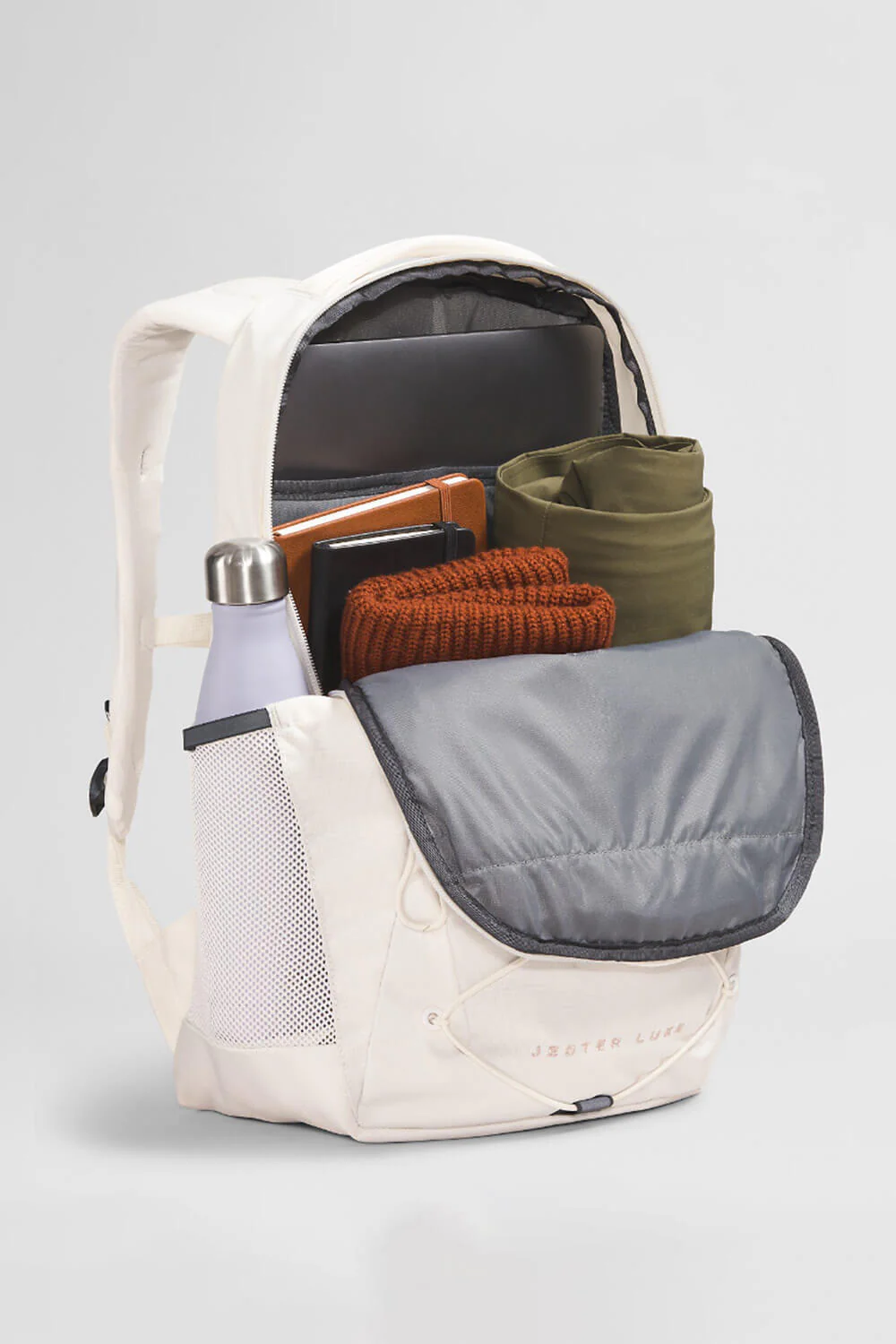 The North Face Jester Luxe Backpack for Women in Gardenia White/Burnt Coral Metallic | NF0A81E6-OUC - Image 5