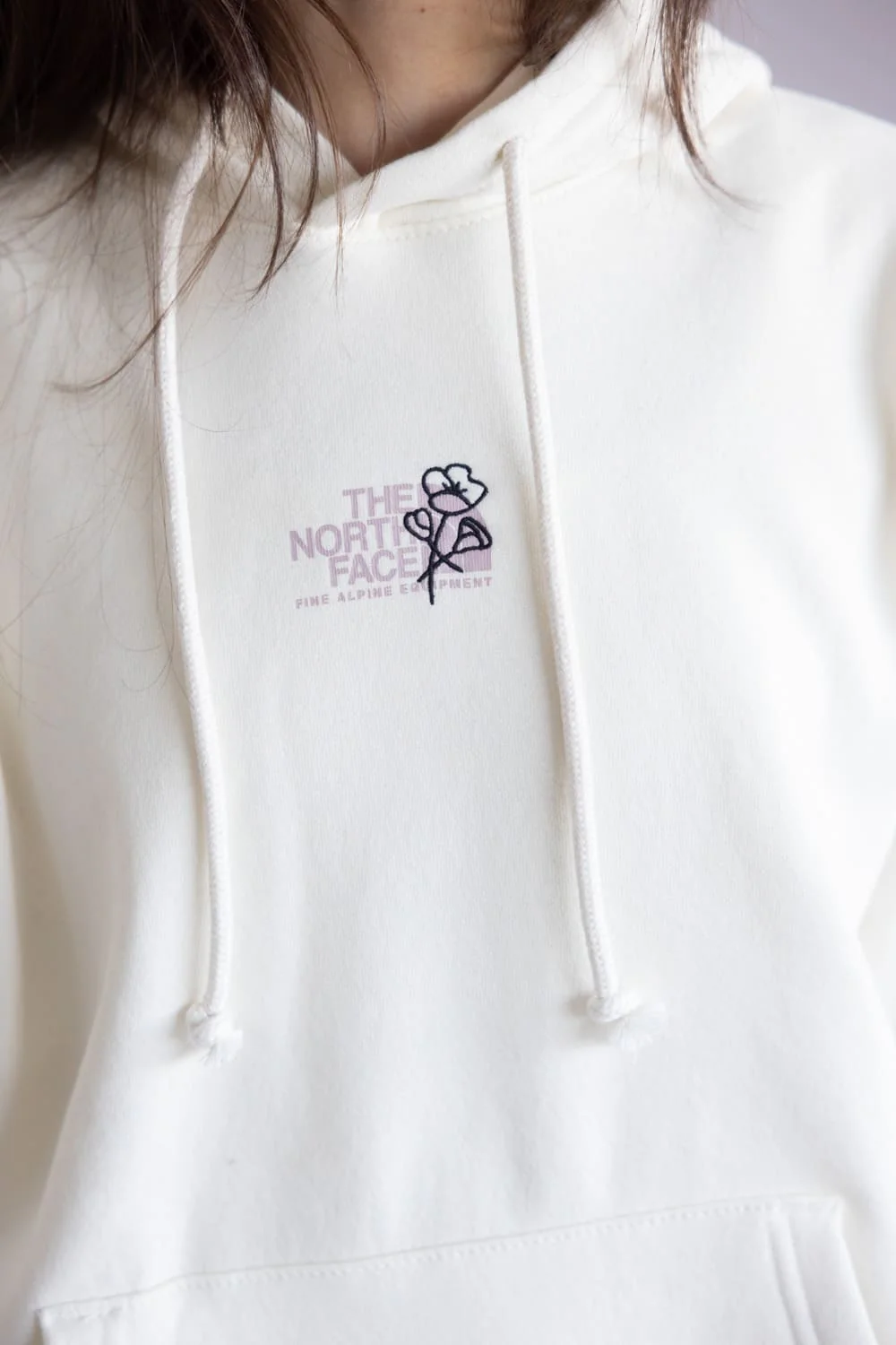 The North Face Midnight Ember Hoodie for Women in White Dune | NF0A8GNM-QLI - Image 3