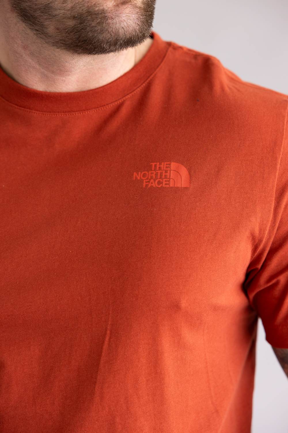 The North Face Mountain Scape Tee for Men in Iron Clay | NF0A8GMF-G6I CLAY - Image 4
