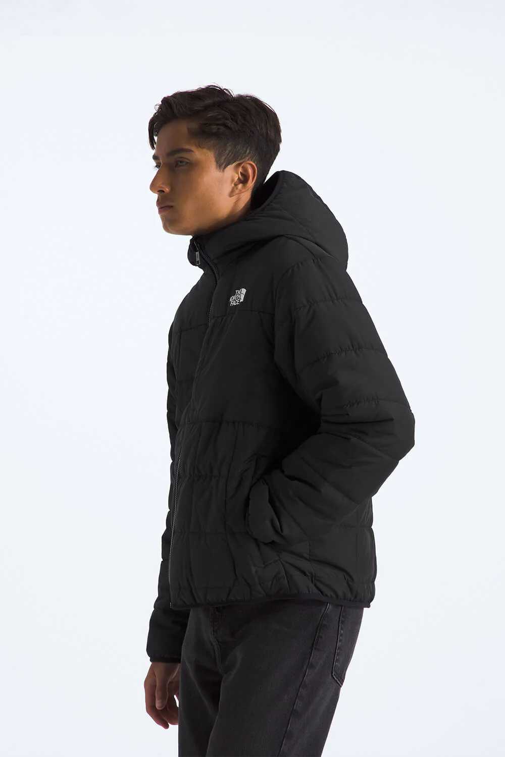 The North Face Reversible Shasta Full-Zip Hooded Jacket for Boys in Black | NF0A88TP-JK3 - Image 2