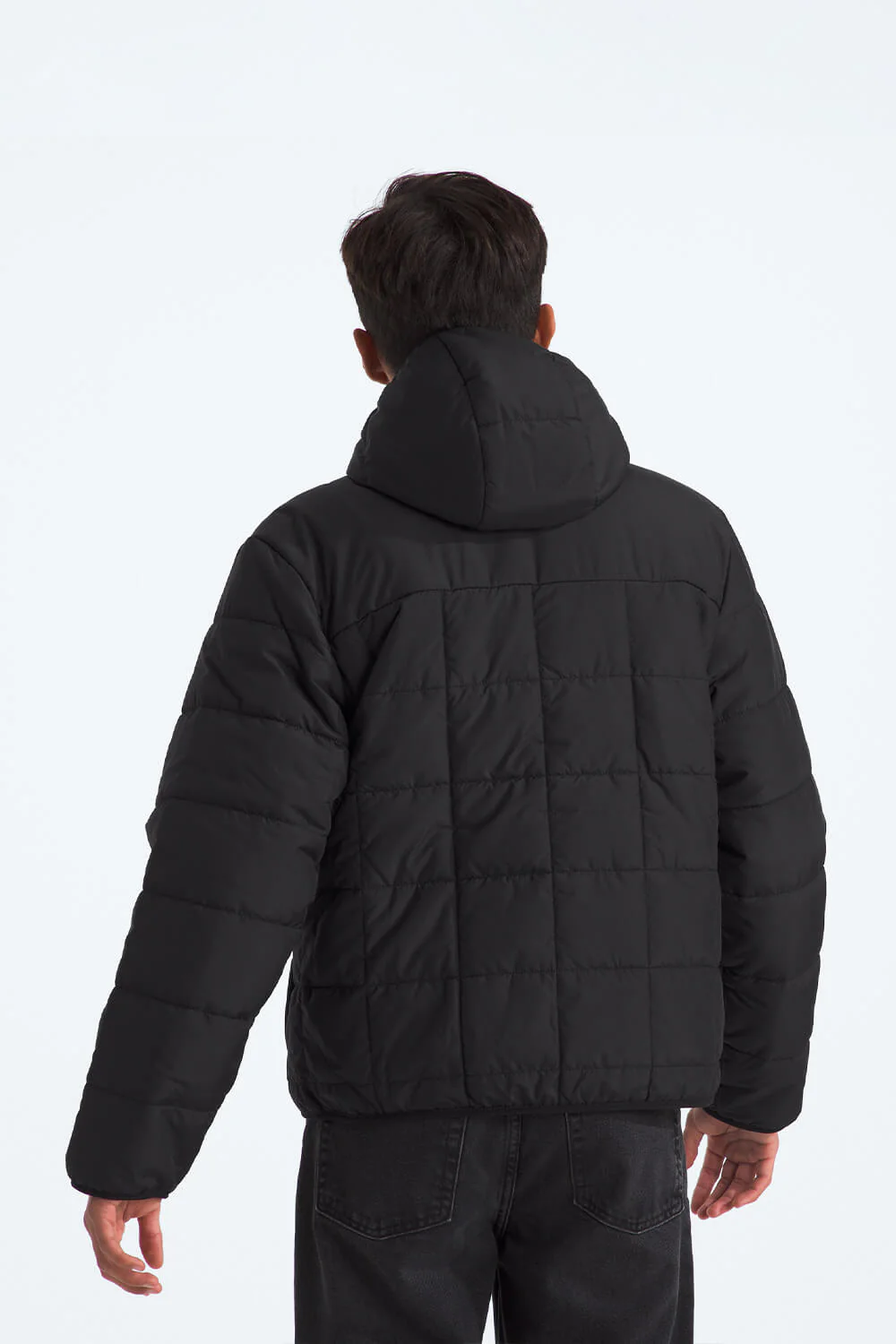 The North Face Reversible Shasta Full-Zip Hooded Jacket for Boys in Black | NF0A88TP-JK3 - Image 3